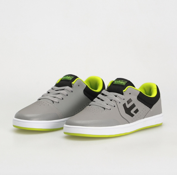 Etnies Kids Marana JR Grey/Lime/White shoes | RideHub