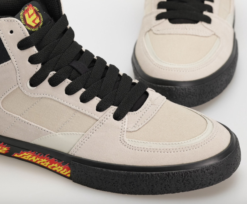 Etnies Screw Vulc Mid x Santa Cruz White/Black shoes | RideHub