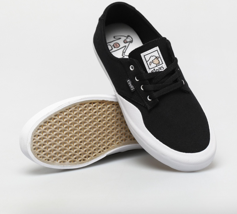 Etnies Jameson Vulc LS x Sheep Black/White/Gum shoes | RideHub