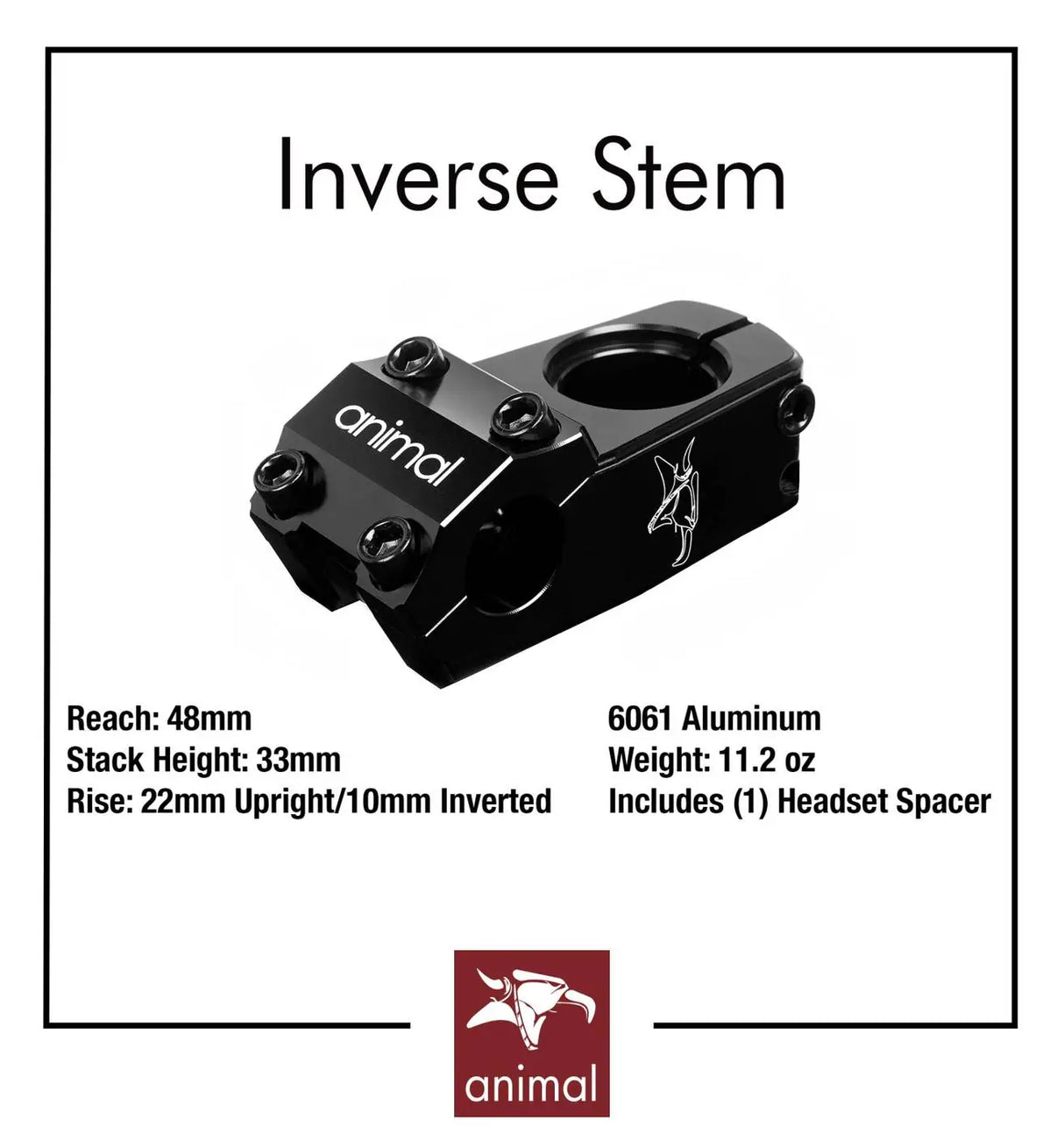 Animal Inverse Stem BMX Stem | RideHub