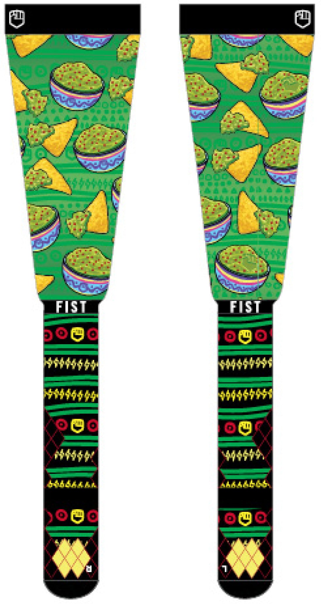 FIST MOTO Socks Chips N' Guac SM, green-black