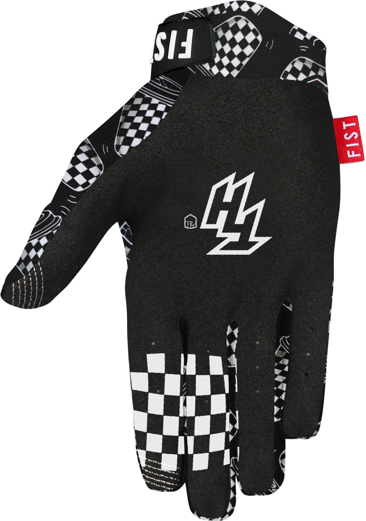 FIST Glove Checked Cups S, black-white