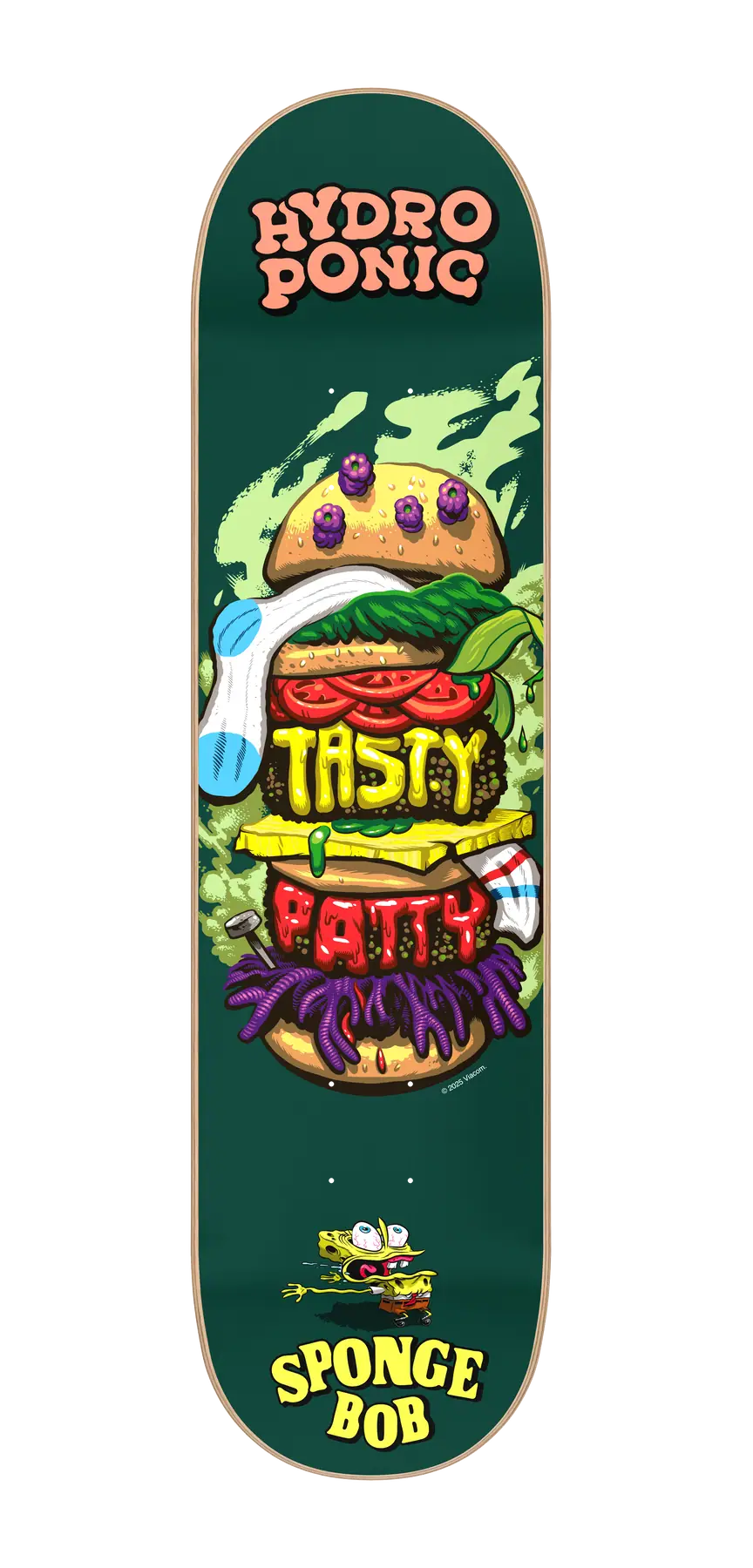 Hydroponic x SpongeBob Burger Skateboard Deck | RideHub