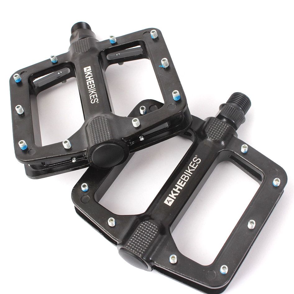 KHE MVP 9/16" Aluminum BMX Pedals with Pins - Black | RideHub