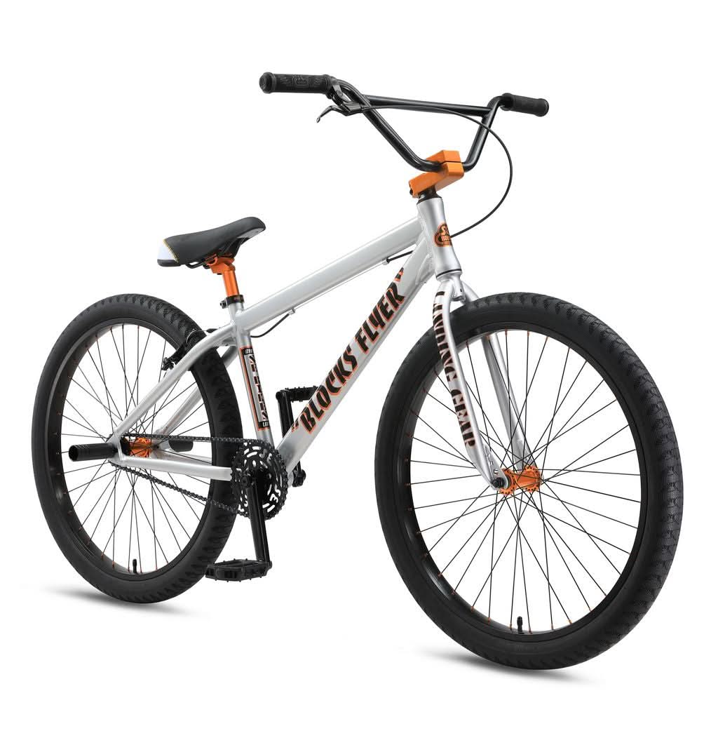 SE Bikes Blocks Flyer 26" Iced Out Silver Singlespeed bike | RideHub