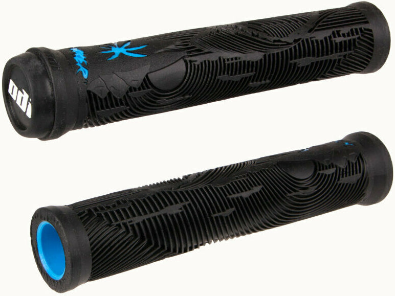 BMX grips ODI grips Hucker Flangeless black-blue, 160mm