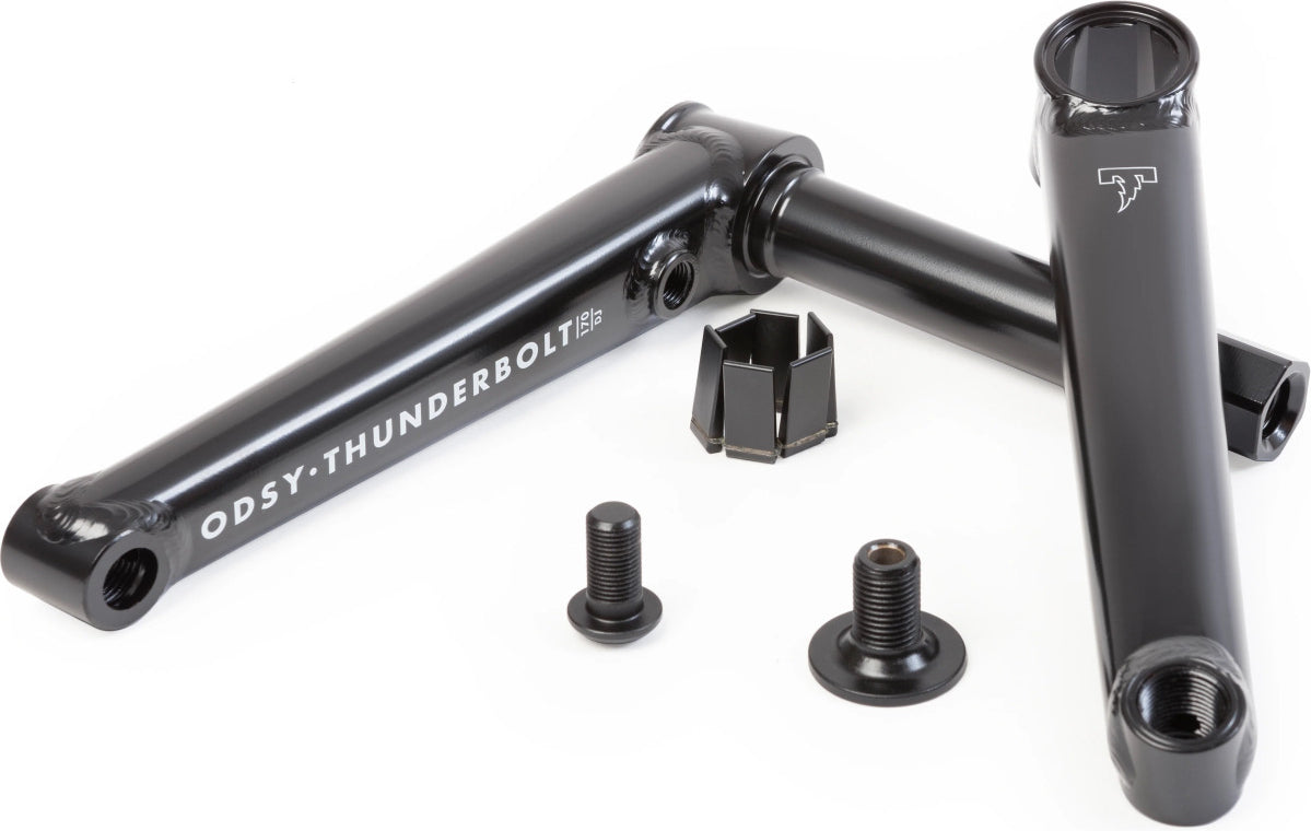 Odyssey Thunderbolt DJ 170mm RHD BMX Cranks – Rust Proof Black | RideHub
