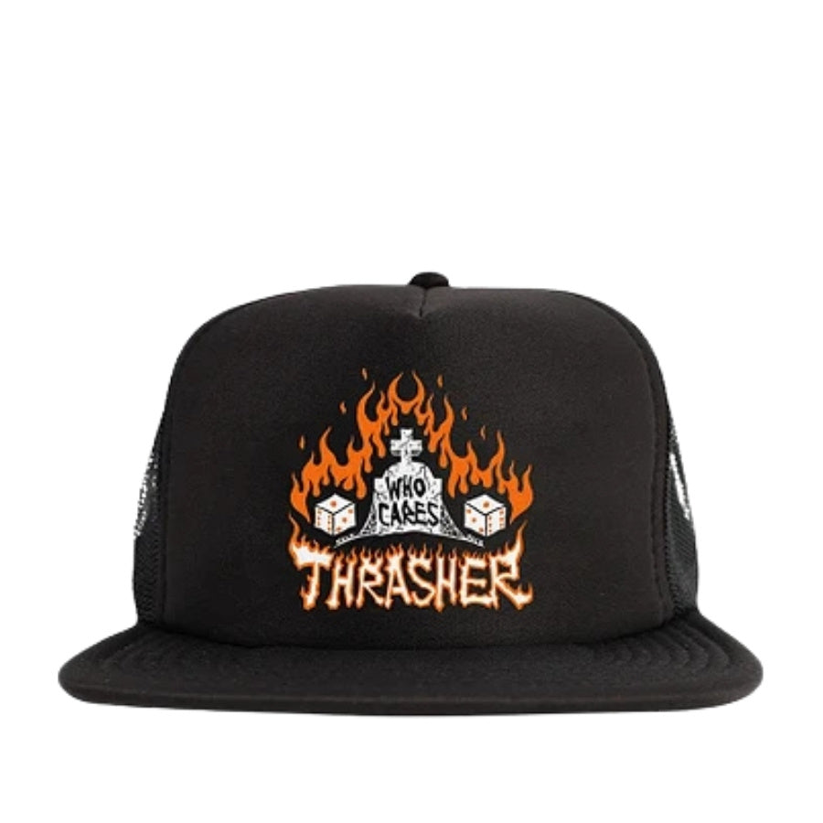 Thrasher Who Cares by Neckface Trucker Cap | RideHub