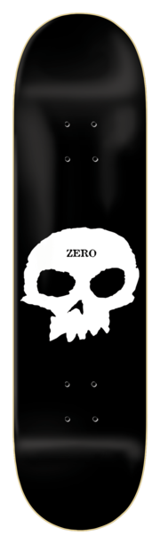 Zero Single Skull Black Skateboard Deck | RideHub