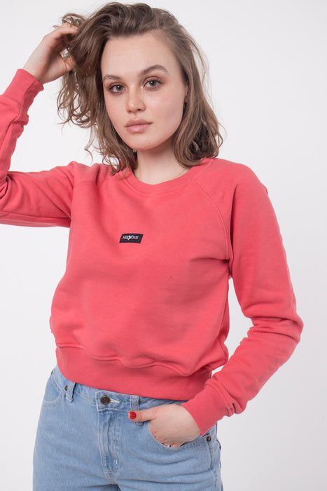 Women's Nervous Crew Classic Small Coral Sweatshirt | RideHub