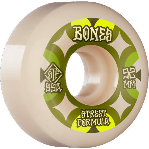 Bones Retros V5 Sidecut Wheels 52mm STF 99a (4 Pack) | RideHub