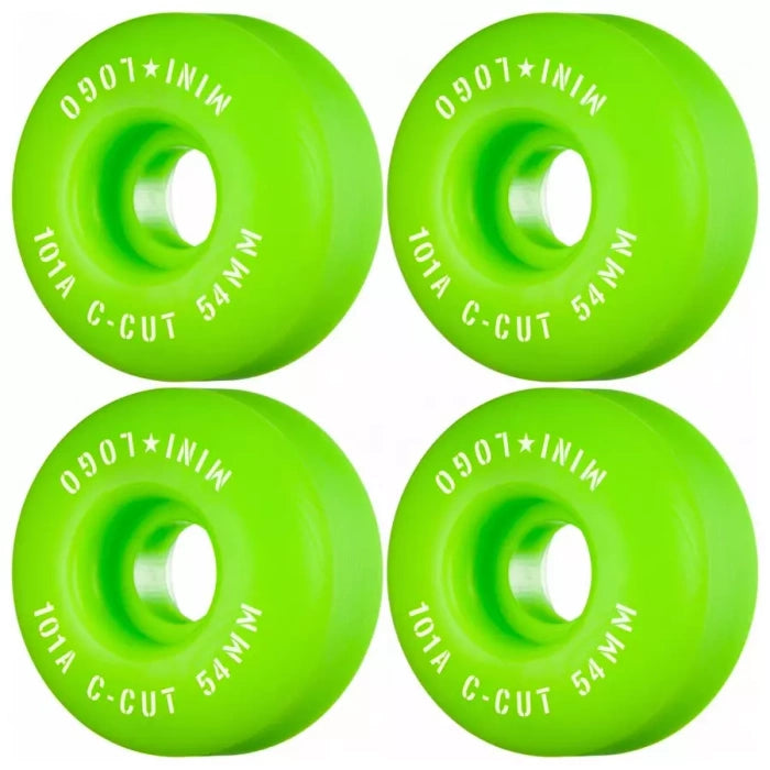 Mini Logo C-Cut "2" Wheels 52mm 101a Green (4 Pack) | RideHub