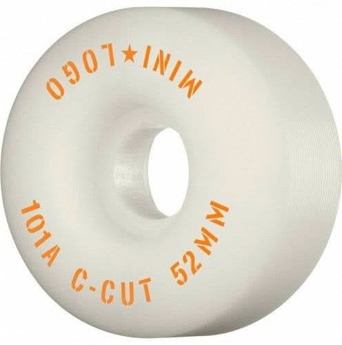 Mini Logo C-Cut "2" Wheels 52mm 101a White (4 Pack) | RideHub