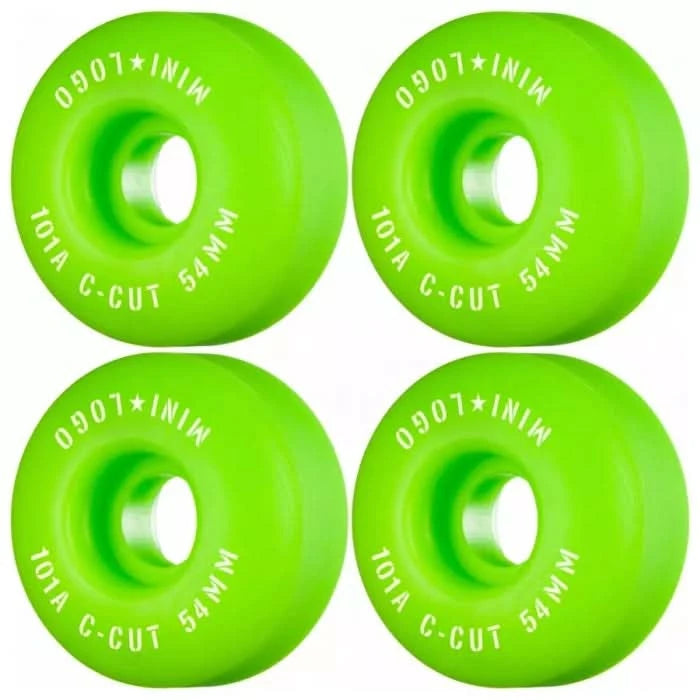 Mini Logo C-Cut "2" Wheels 53mm 101a Green (4 Pack) | RideHub