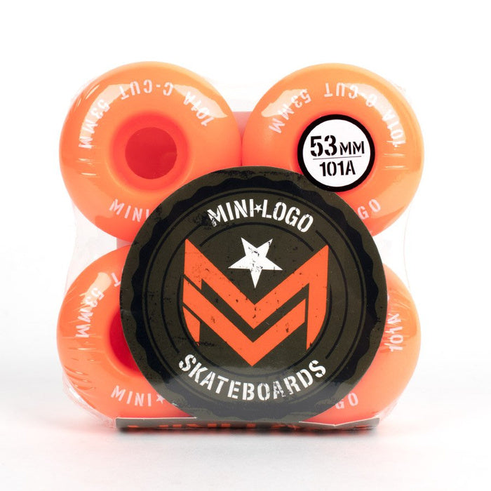Mini Logo C-Cut "2" Wheels 53mm 101a Orange (4 Pack) | RideHub