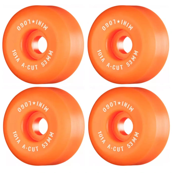 Mini Logo A-Cut "2" Wheels 53mm x 101a Orange (4 Pack) | RideHub