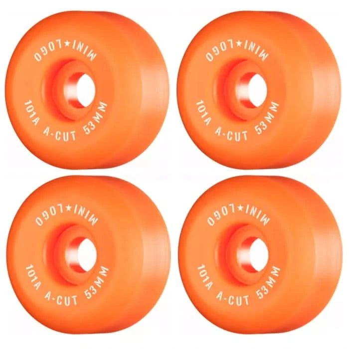 Mini Logo A-Cut "2" Wheels 53mm x 101a Orange (4 Pack) | RideHub