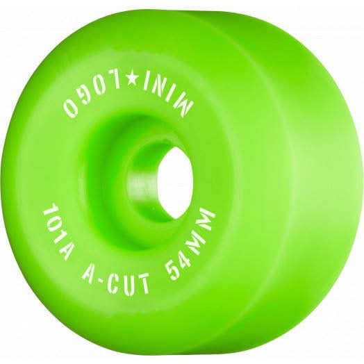 Mini Logo A-Cut "2" Wheels 54mm x 101a Green (4 Pack) | RideHub