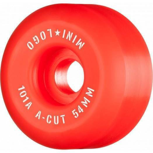 Mini Logo A-Cut "2" Wheels 54mm x 101a Red (4 Pack) | RideHub