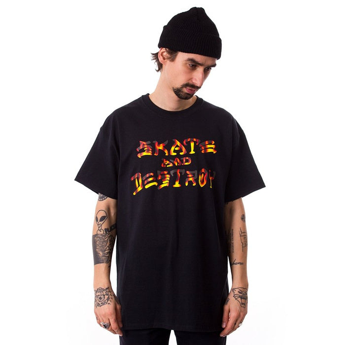 Thrasher Skate & Destroy BBQ Black T-Shirt | RideHub