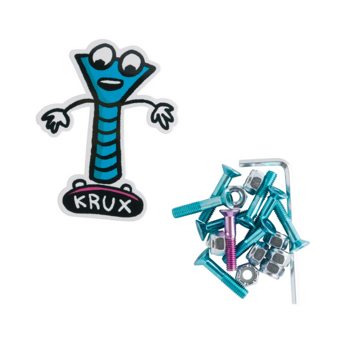 Krux Krome Allen Blue/Pink 1" Wheels | RideHub