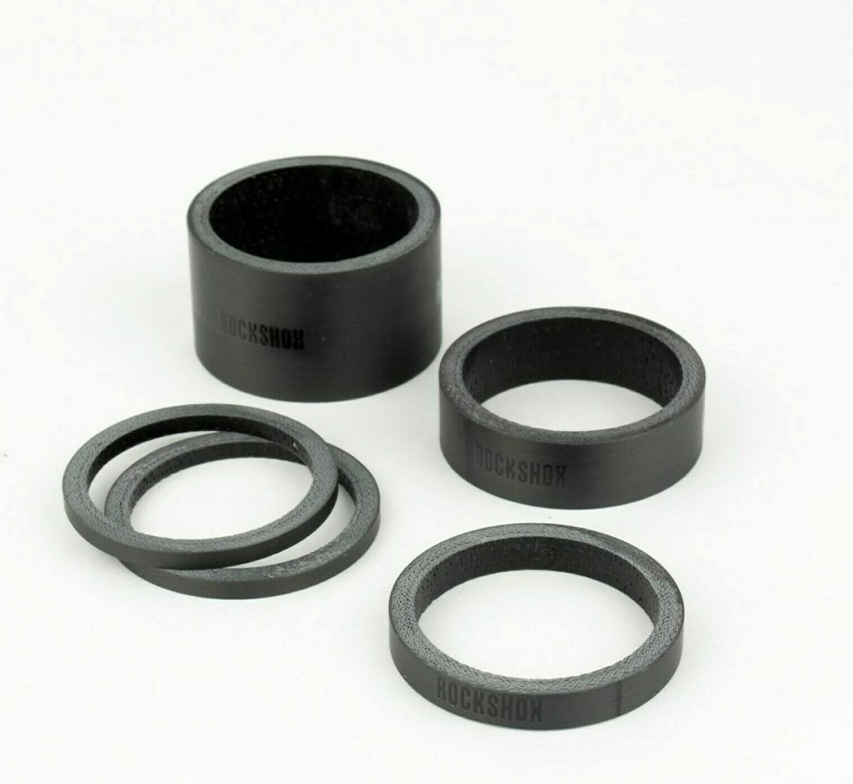 RockShox UD Carbon Headset Spacer Set – Gloss Black Logo | RideHub