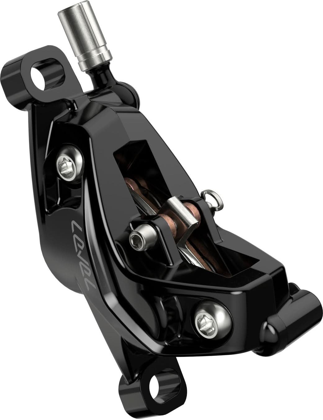 SRAM Bremse Level Silver Stealth - vorne schwarz, 950mm Leitung, 4 Kolben ohne Rotor/Adapter