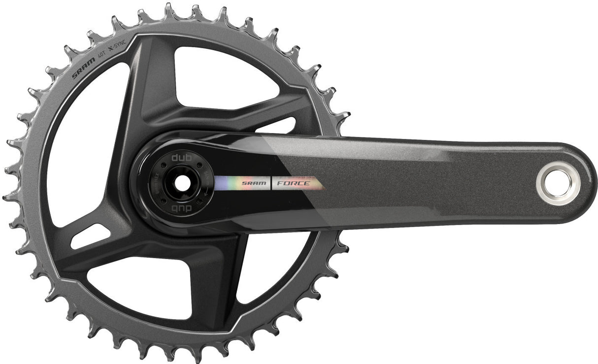 SRAM Kurbelgarnitur Force 1x AXS 165mm, 40T, Iridescent ohne Innenlager, DUB