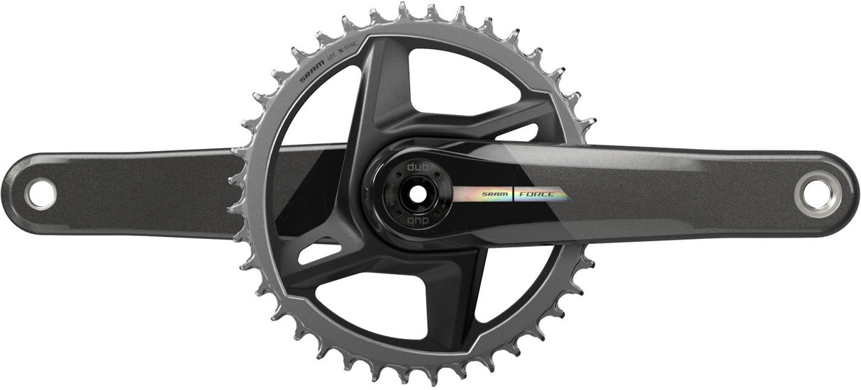 SRAM Kurbelgarnitur Force 1x AXS 165mm, 40T, Iridescent ohne Innenlager, DUB