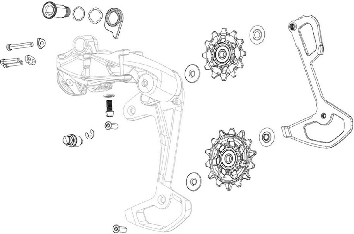 REAR DERAILLEUR PULLEY KIT FORCE22/RIVAL22