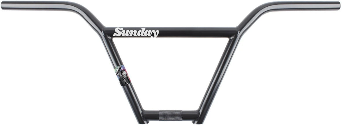 Sunday Street Sweeper 4pc BMX Handlebar 9.25" Black | Ride Hub