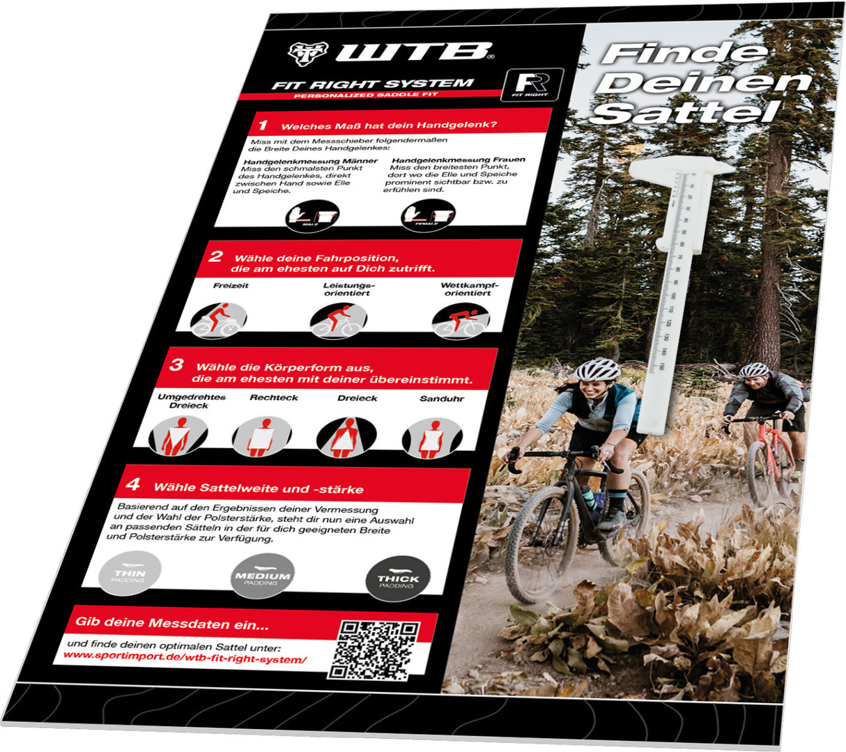 WTB Display Sign Fit Right System 30 x 50 cm German