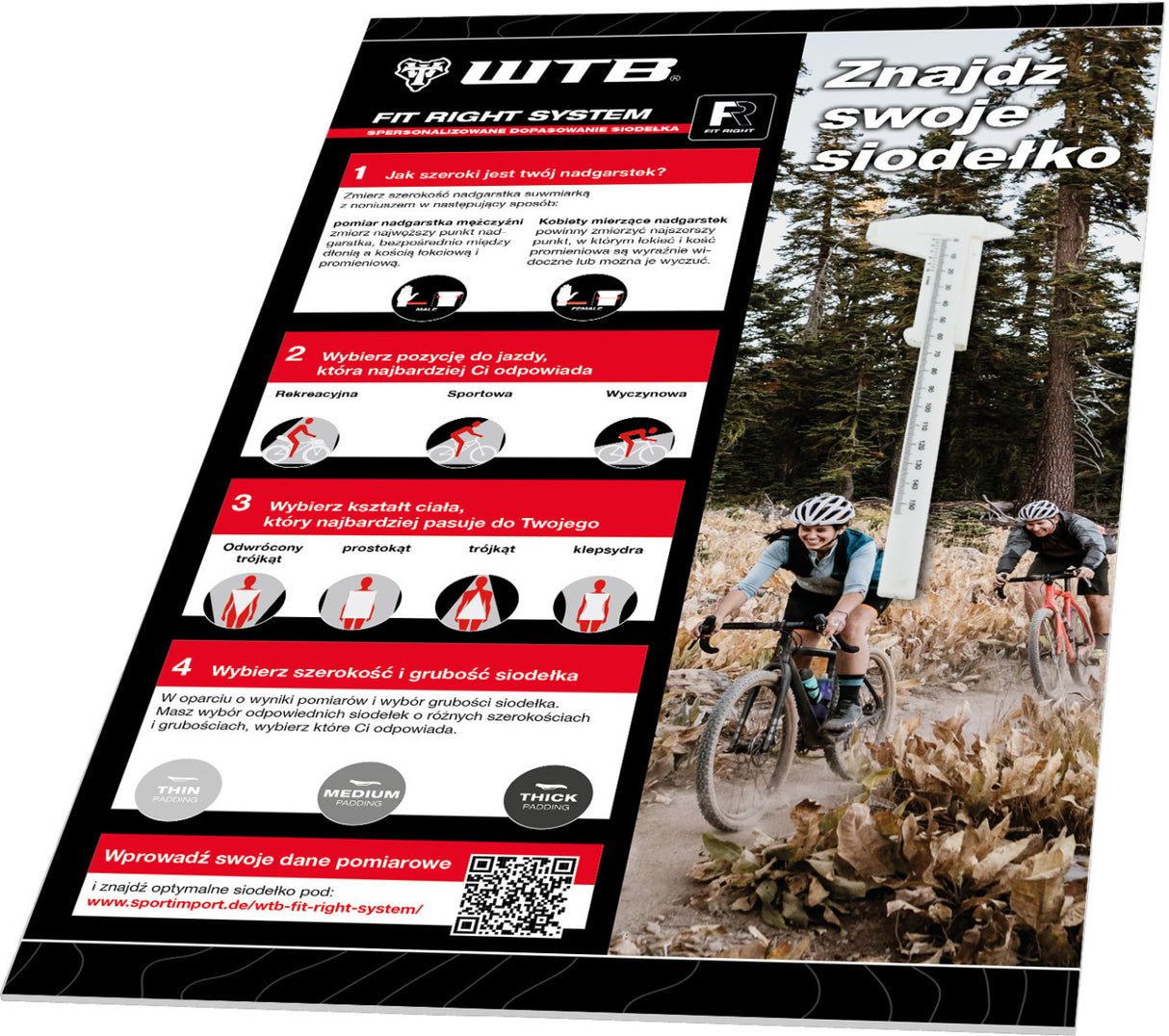 WTB Display Sign Fit Right System 30 x 50 cm Polish