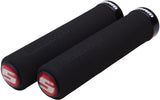 SRAM Locking Grips Foam 129mm Black with Single Black Clamp and End Plugs
