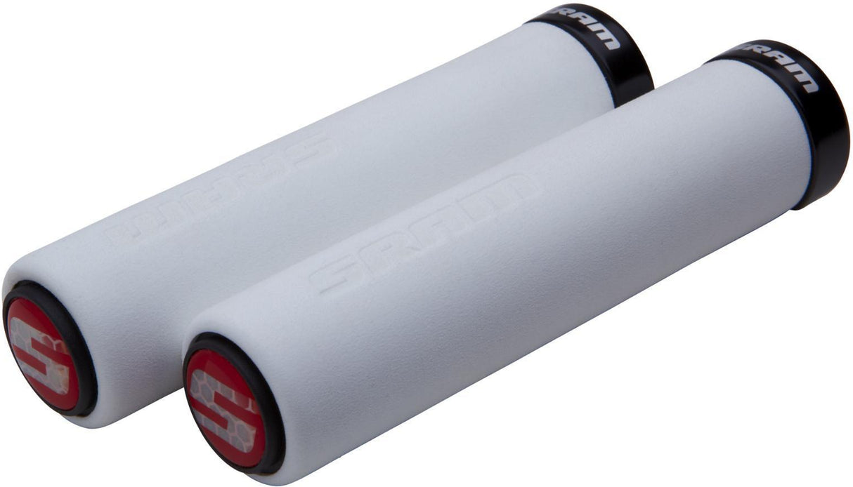 SRAM Locking Grips Foam 129mm Black with Single Black Clamp and End Plugs