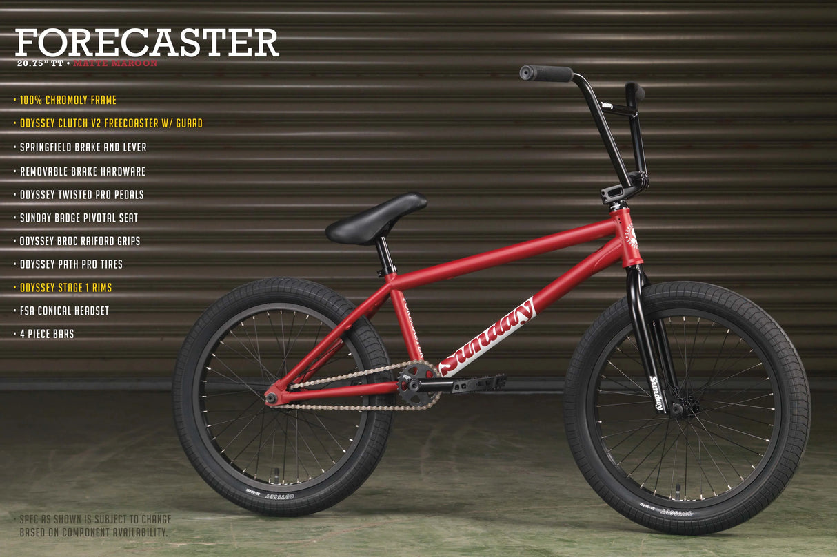 Sunday Forecaster 20.75" TT BMX bike | Ride Hub