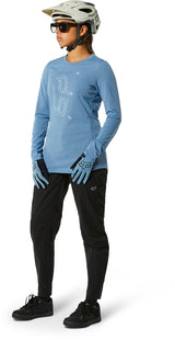 Fox Lady Ranger Dr Dusty Blue Long Sleeve Cycling Jersey | RideHub