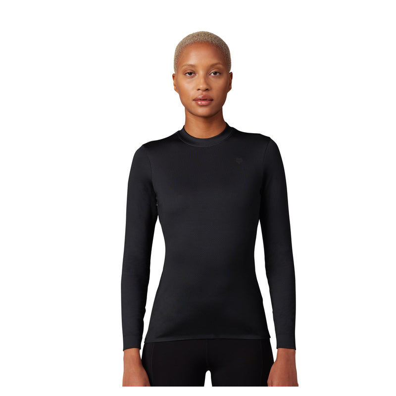 Fox Lady Tecbase Fire Black Long Sleeve T-Shirt | RideHub