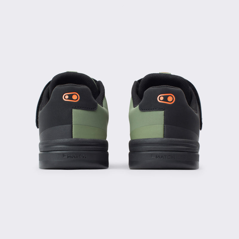 Crankbrothers Stamp Speedlace Green/Orange Shoes - Black Outsole