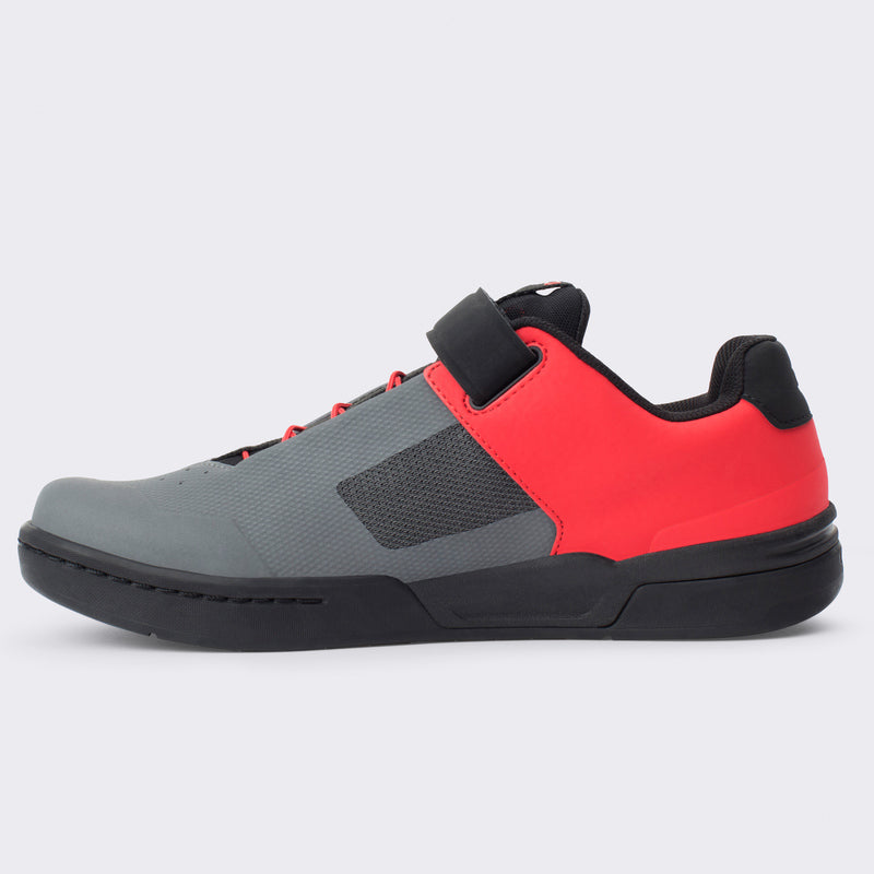 Crankbrothers Stamp Speedlace Grey/Red Shoes - Black Outsole
