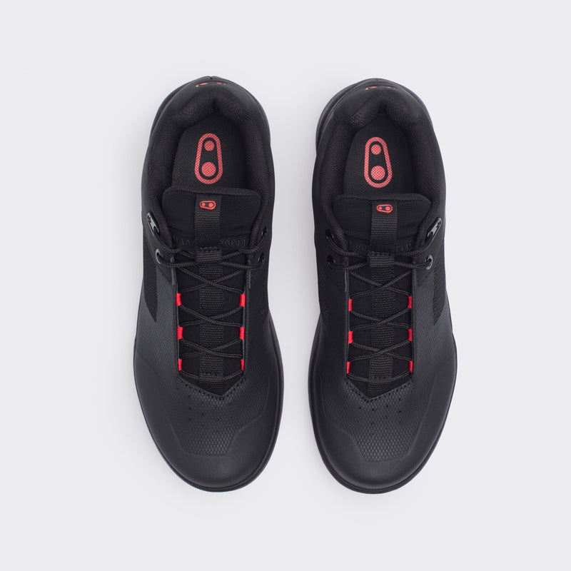 Crankbrothers Stamp Lace Black/Red Shoes - Black Outsole
