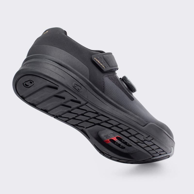 Crankbrothers Mallet Boa Black/Gold Shoes - Black Outsole