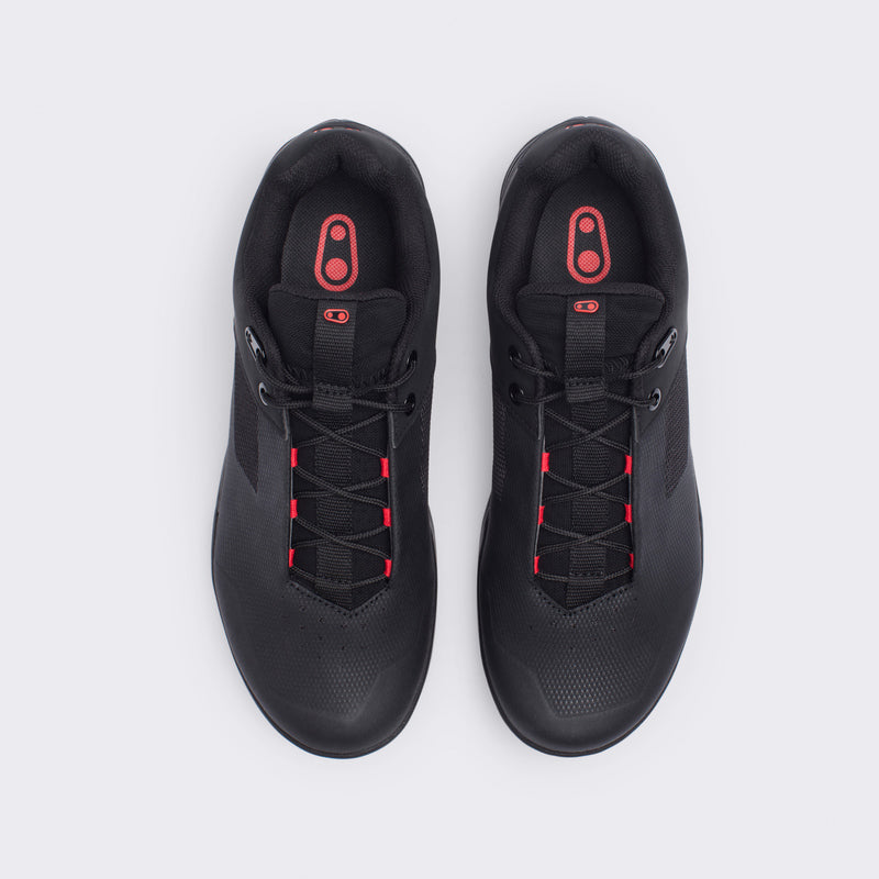 Crankbrothers Mallet Lace Black/Red Shoes - Black Outsole