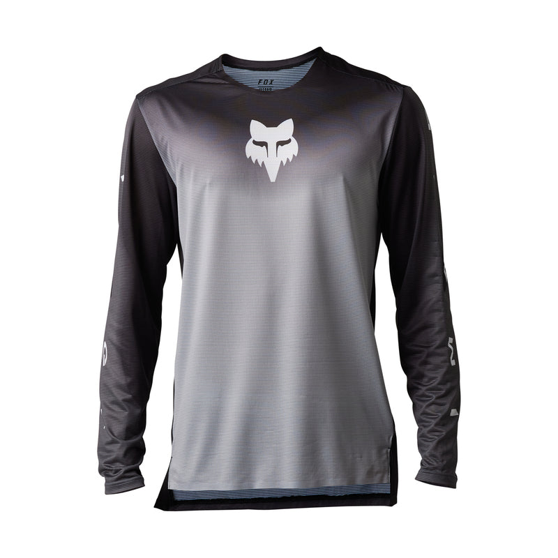 Fox Flexair Novah Steel Grey Long Sleeve Cycling Jersey | RideHub