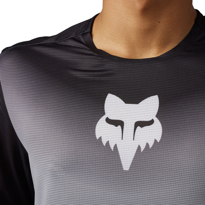 Fox Flexair Novah Steel Grey Long Sleeve Cycling Jersey | RideHub