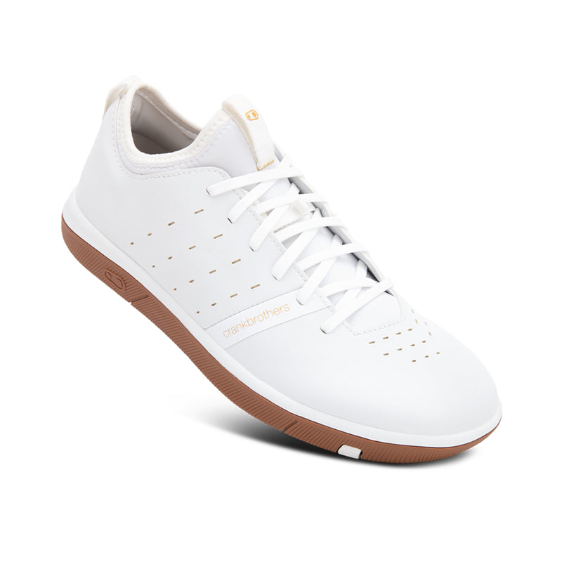 Crankbrothers Stamp Street Lace White/Gold Shoes - Gum Outsole