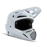 Fox V3 Rs Carbon Solid Helmet White