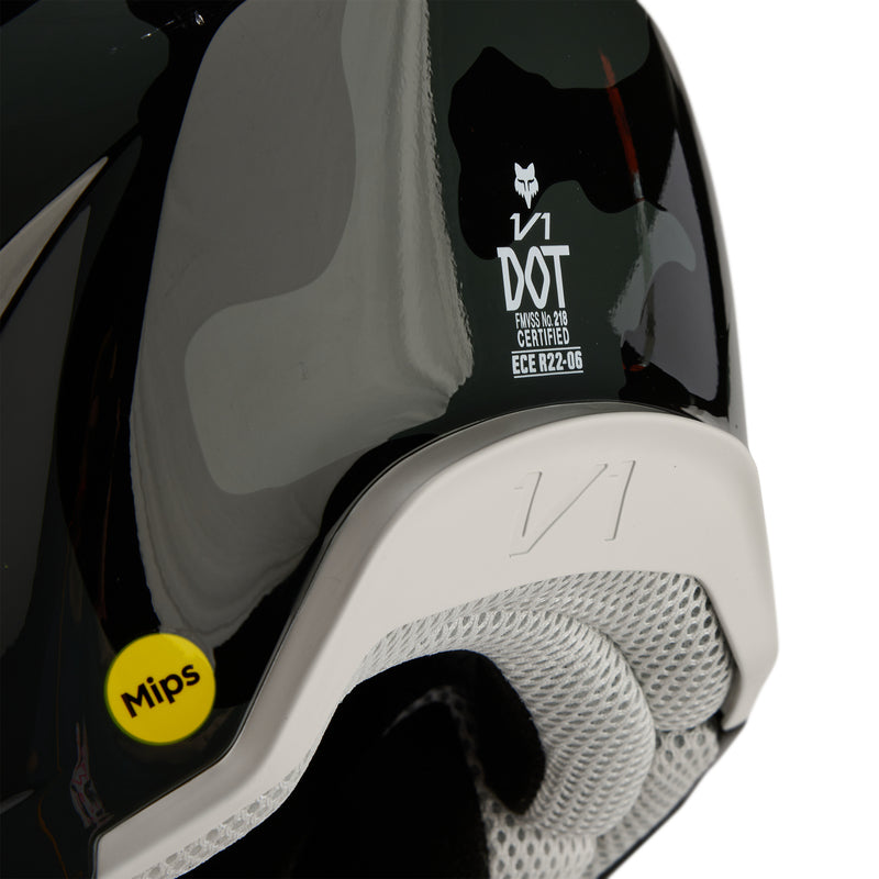 Fox V1 Bnkr Black Camo Helmet