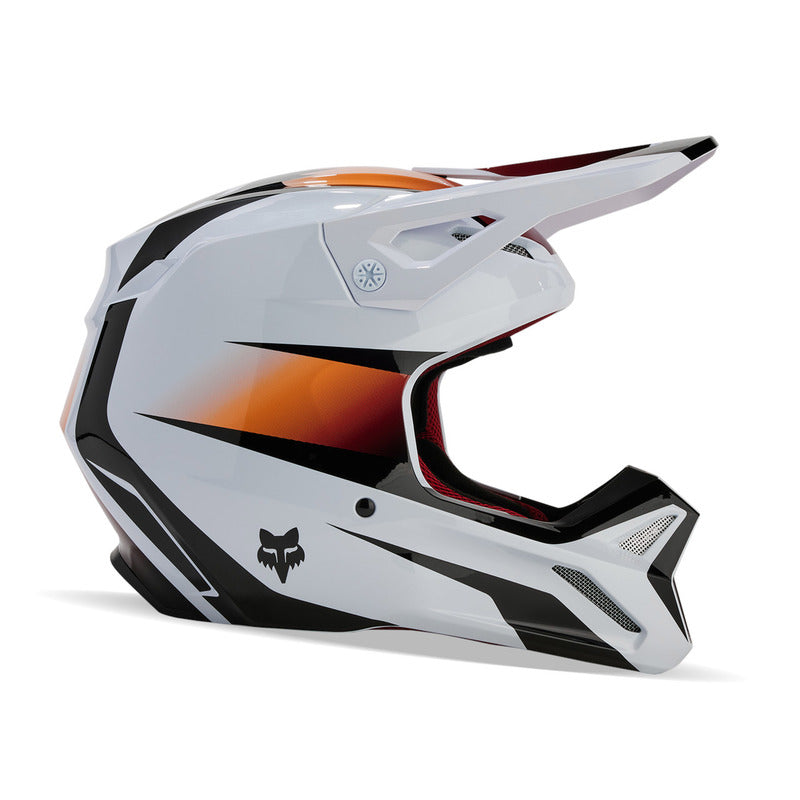 Fox Junior V1 Flora White/Black helmet