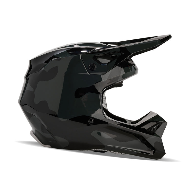 Fox Junior V1 Bnkr Black Camo helmet